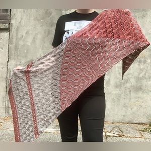 Handmade knit Mabon lace scarf wrap boho